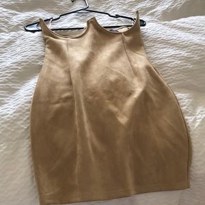 Hot Miami Styles Suede Tan Brown Dress Bustier New
